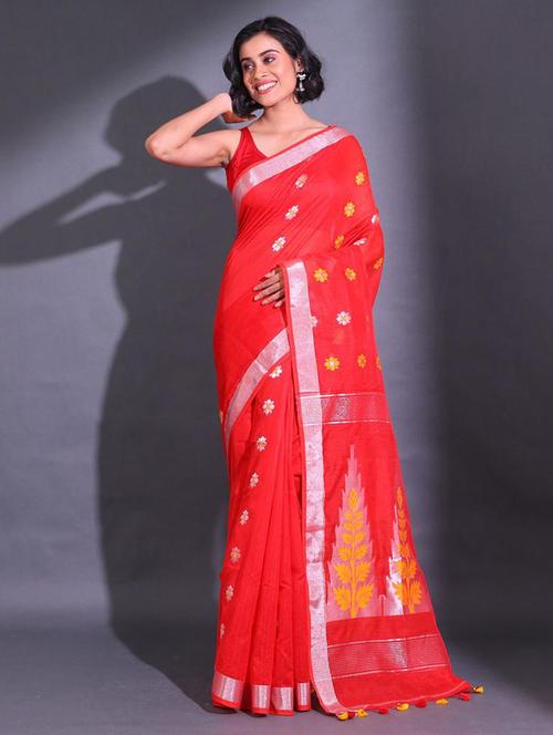 women self design chanderi saree with blouse - 22045657 - Standard Image - 0