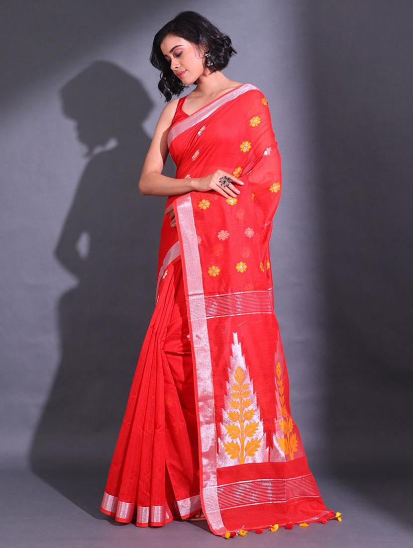 women self design chanderi saree with blouse - 22045657 - Standard Image - 1