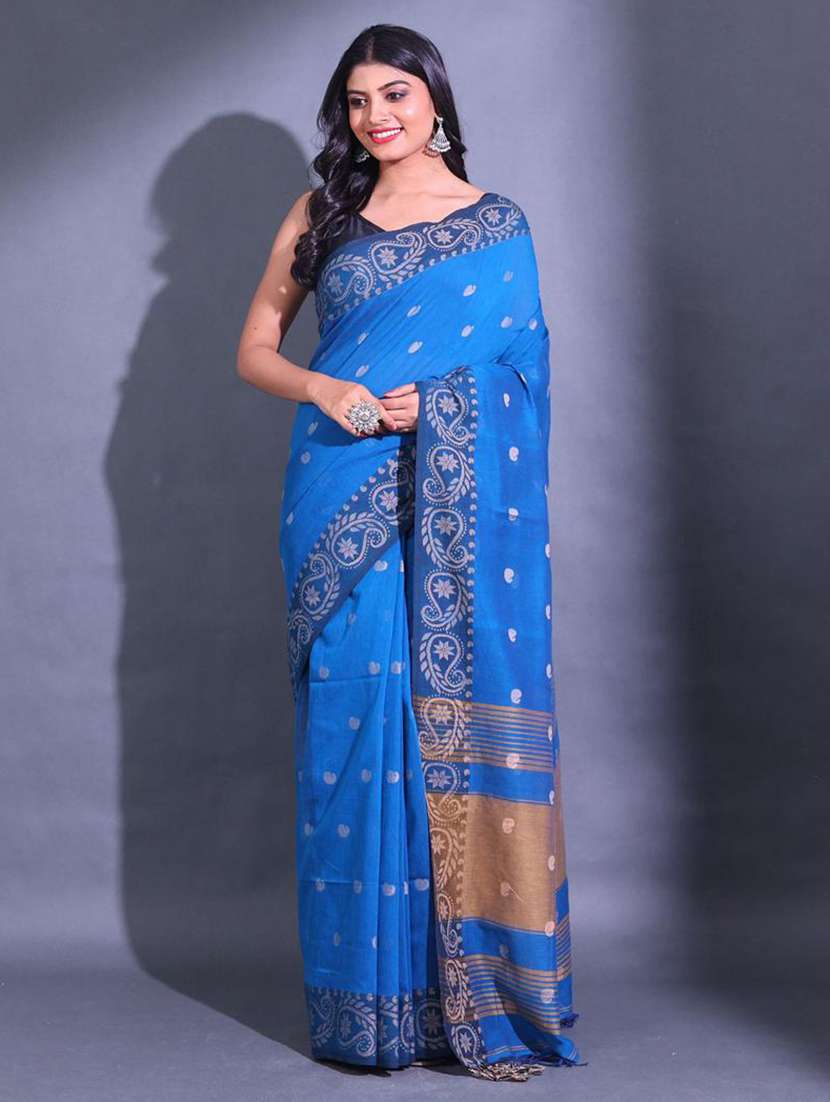 women self design chanderi saree with blouse