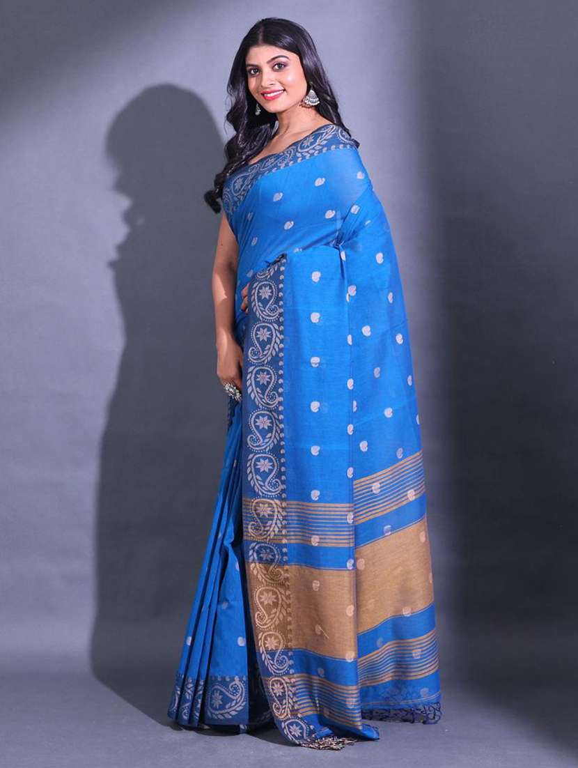 women self design chanderi saree with blouse - 22045661 -  Standard Image - 1
