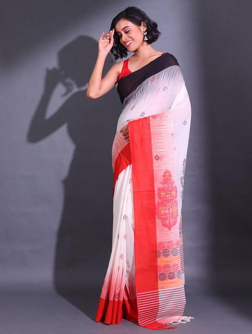 women self design handloom saree with blouse - 22045672 - Standard Image - 1