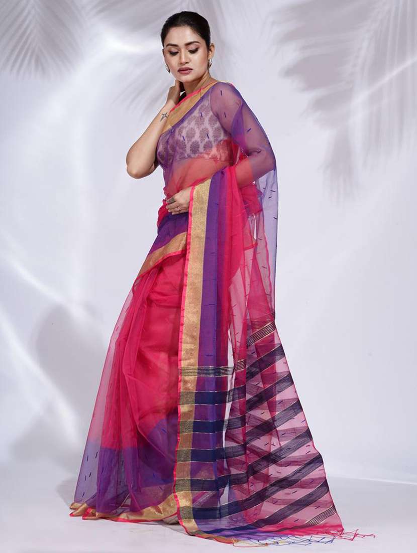 women self design handloom saree with blouse - 22045679 -  Standard Image - 1