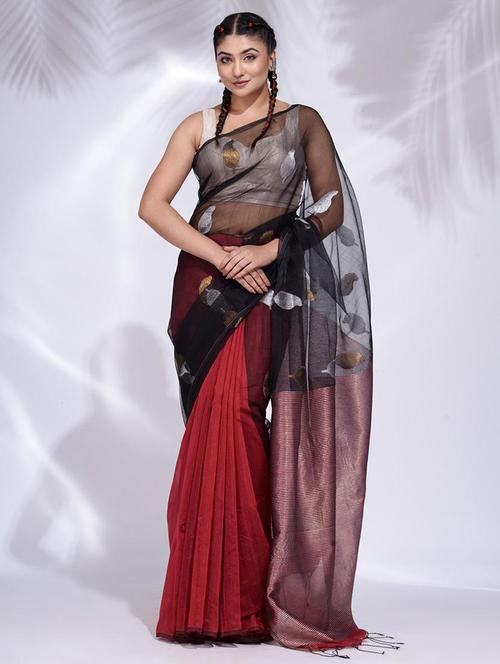 women self design half & half saree with blouse - 22045681 - Standard Image - 0