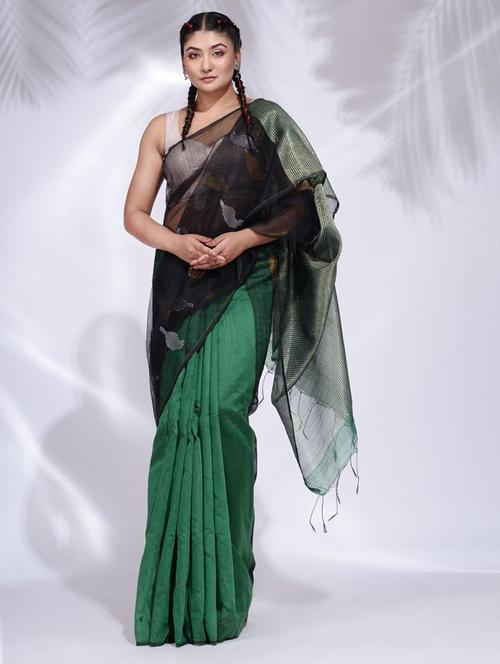 women self design half & half saree with blouse - 22045682 - Standard Image - 0