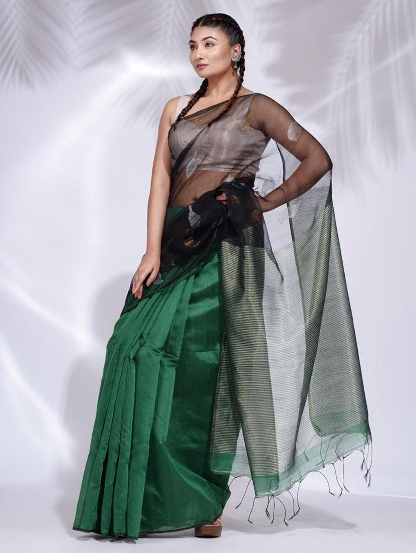 women self design half & half saree with blouse - 22045682 - Standard Image - 1