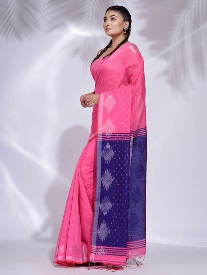 women self design handloom saree with blouse - 22045685 -  Standard Image - 1