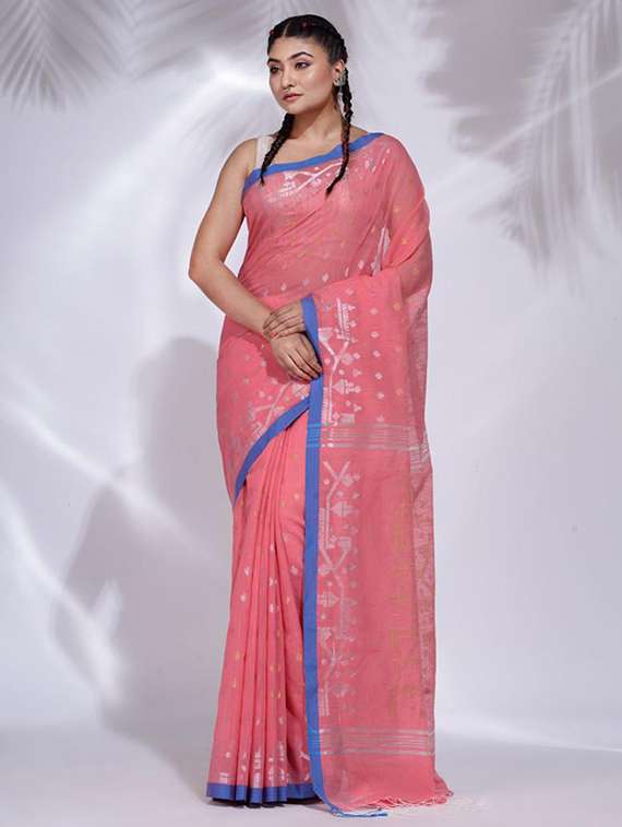 women self design handloom saree with blouse - 22045689 -  Standard Image - 1