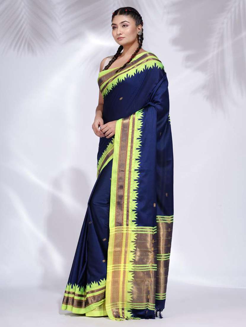 women self design southern silk saree with blouse - 22045695 -  Standard Image - 1