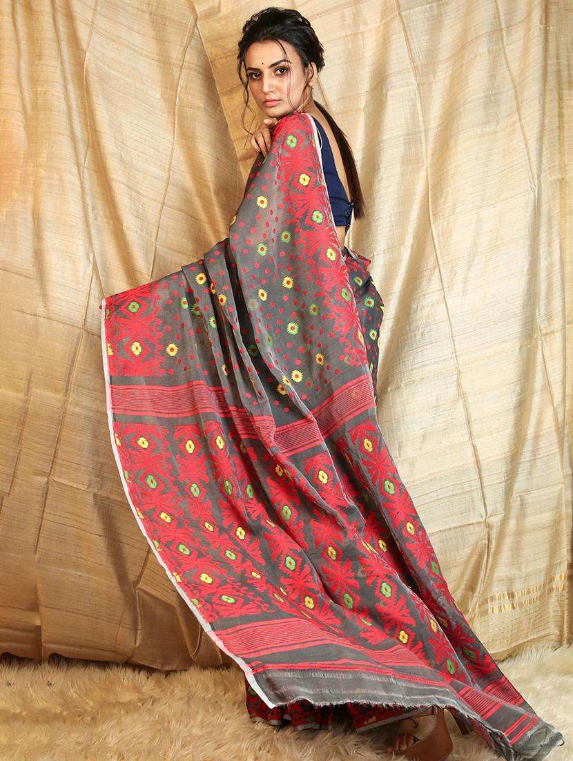 women self design jamdani saree - 22045701 -  Standard Image - 1