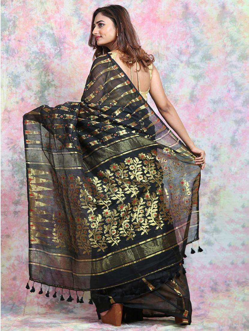 women self design tant saree - 22045706 - Standard Image - 1