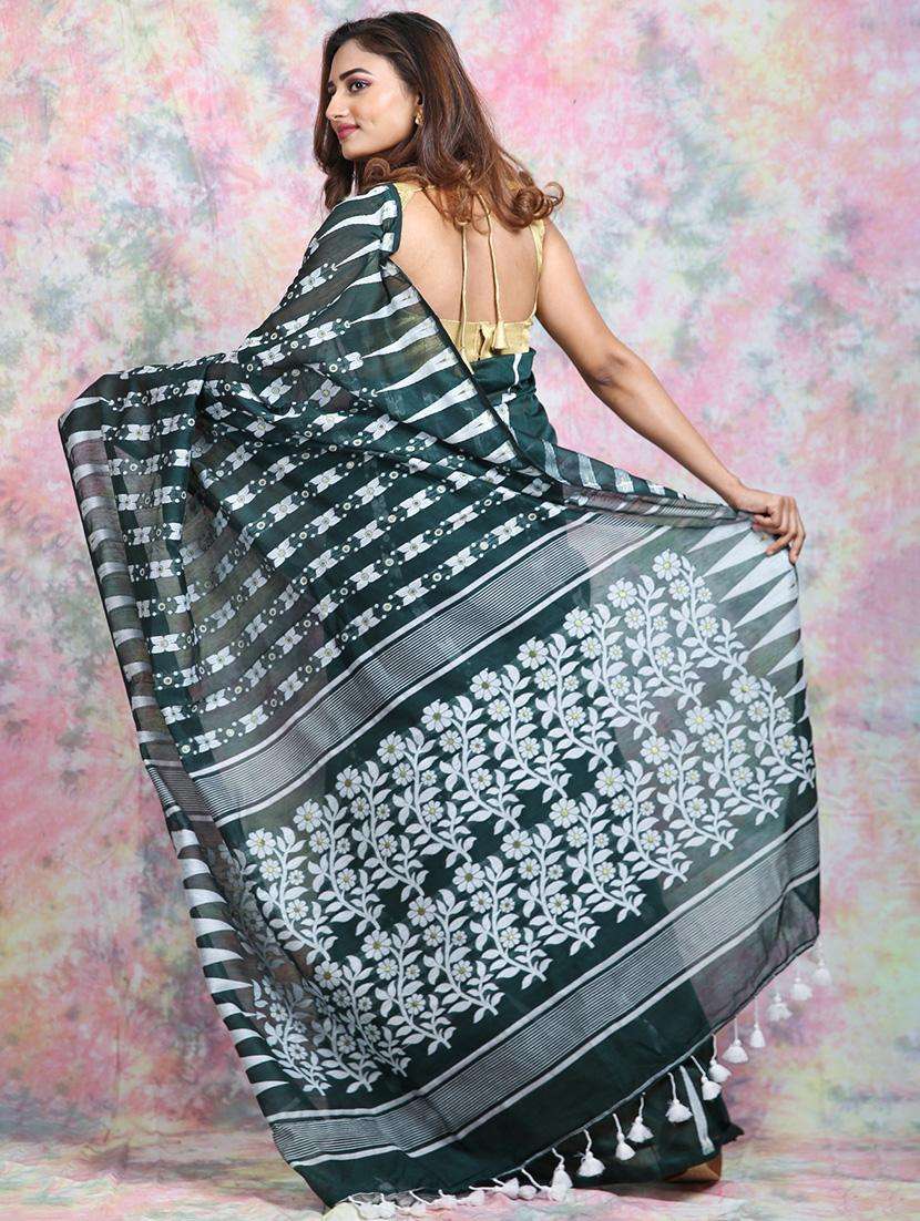 women self design handloom saree - 22045709 -  Standard Image - 1