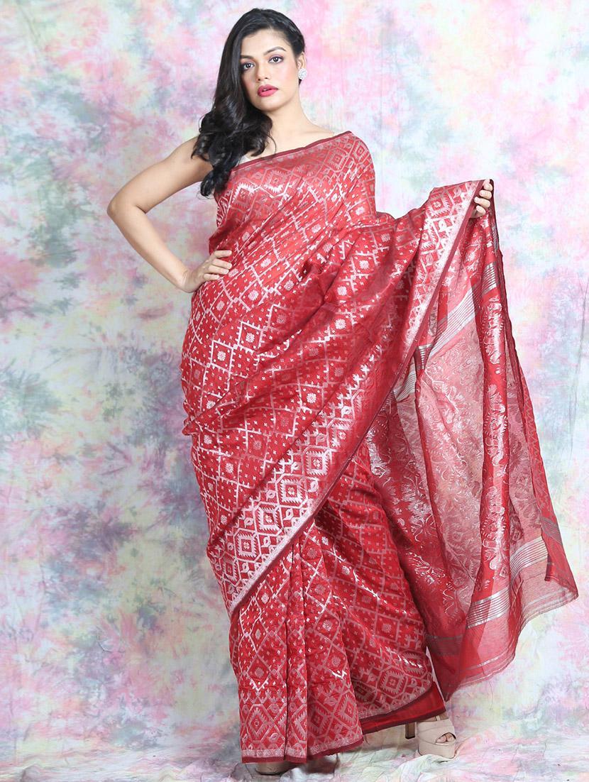 women self design chanderi saree - 22045730 - Zoom Image - 0