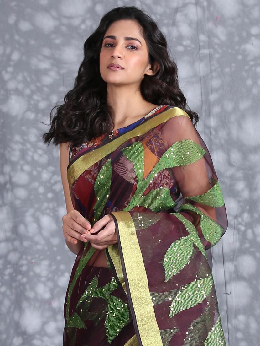 women self design handloom saree with blouse - 22045733 - Standard Image - 1