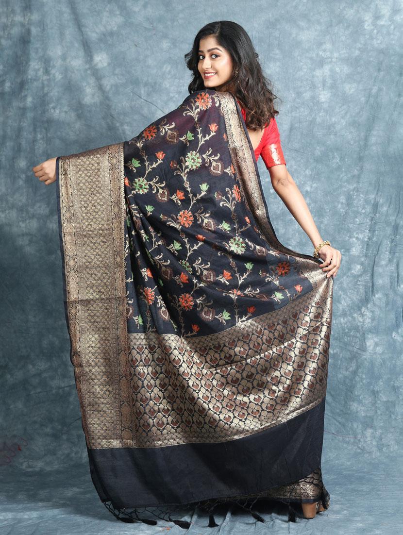 women self design bordered saree with blouse - 22045735 -  Standard Image - 1