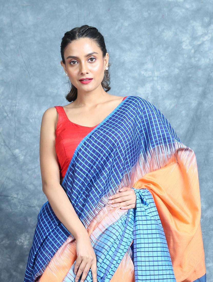 women self design handloom saree with blouse - 22045745 -  Standard Image - 1