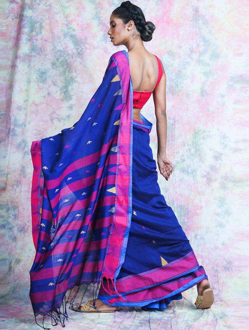 women self design handloom saree with blouse - 22045753 -  Standard Image - 1
