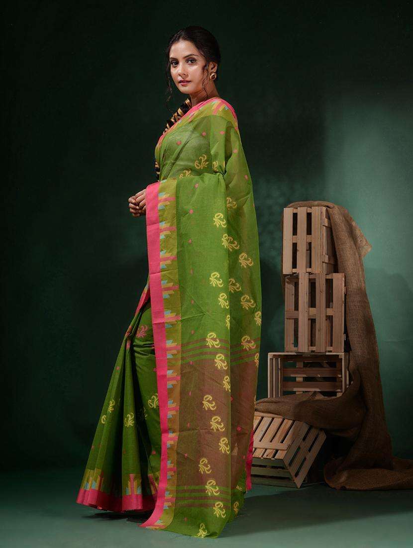 women self design tant saree with blouse - 22045760 -  Standard Image - 1