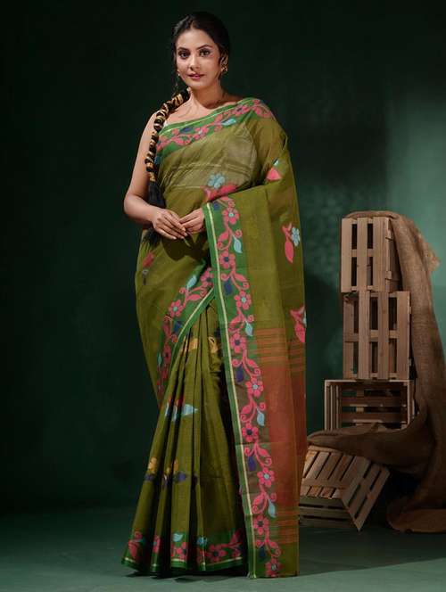 women self design handloom saree with blouse - 22045763 - Standard Image - 0
