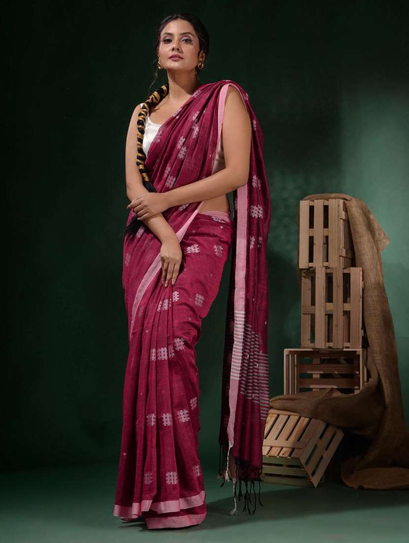 women self design handloom saree with blouse - 22045771 -  Standard Image - 1