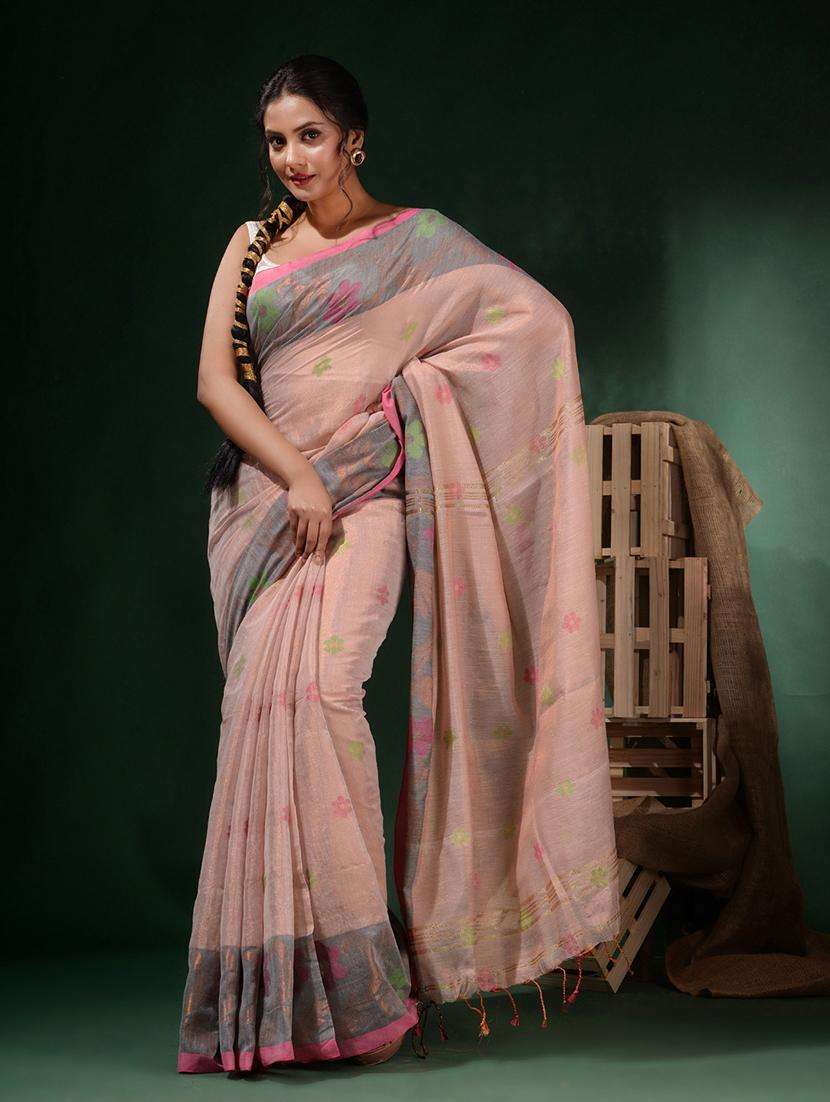 women self design handloom saree with blouse - 22045780 -  Standard Image - 1