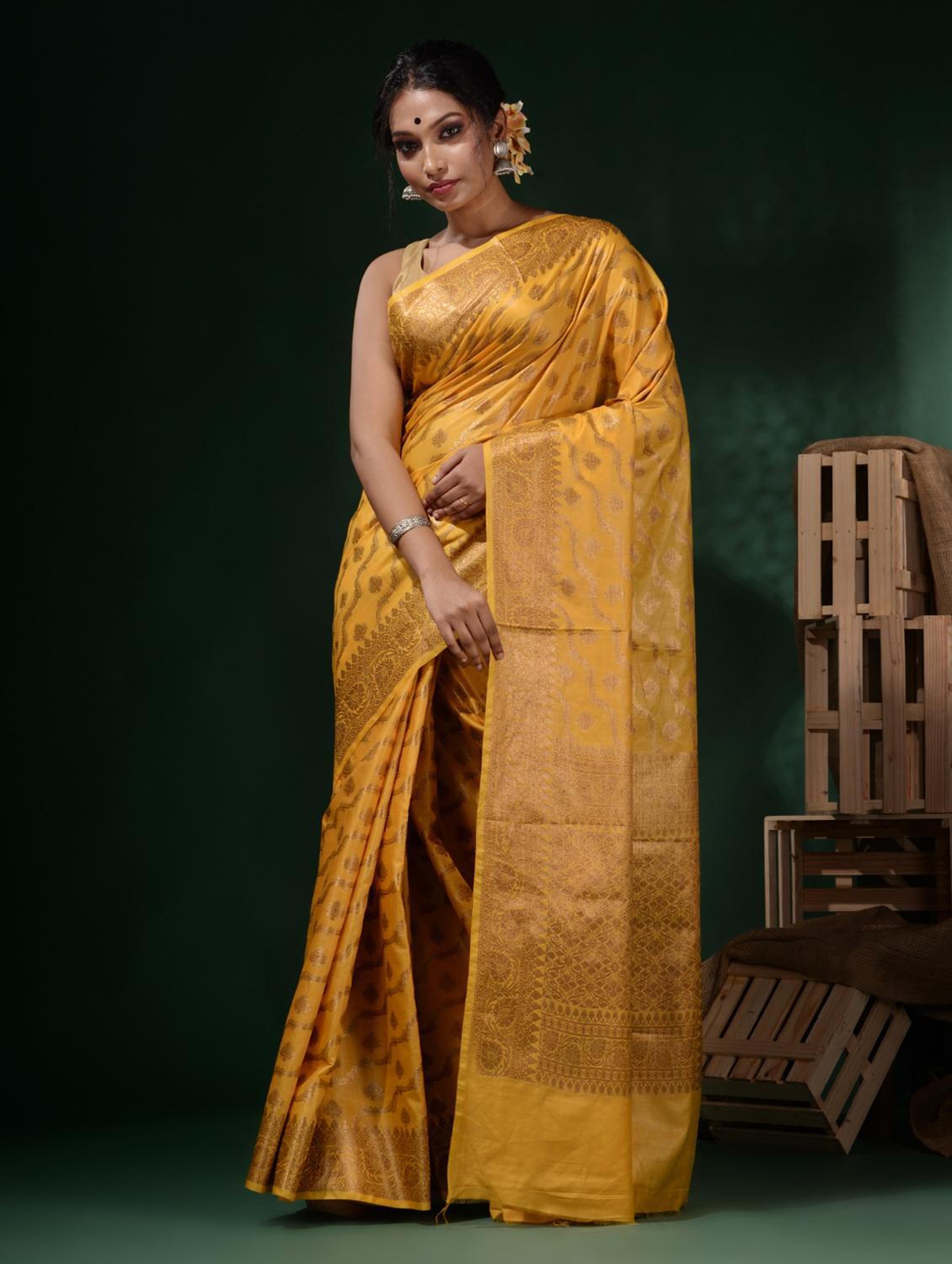 women self design banarasi saree with blouse - 22045807 - Standard Image - 1
