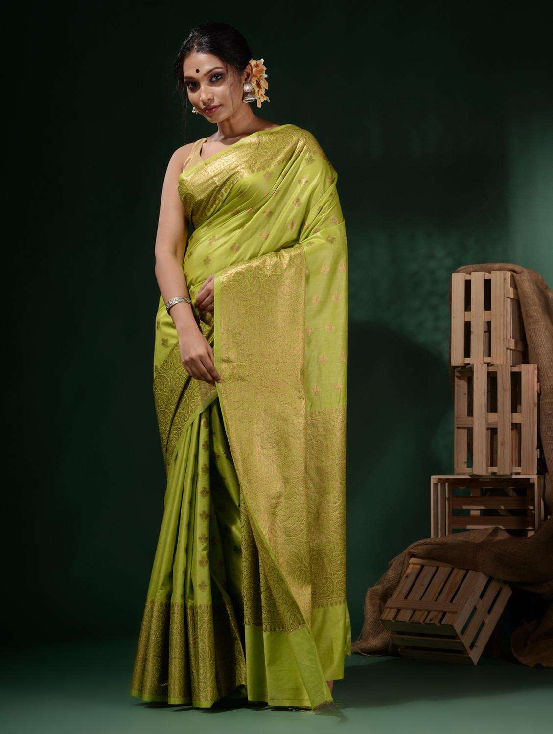women self design banarasi saree with blouse - 22045811 -  Standard Image - 1