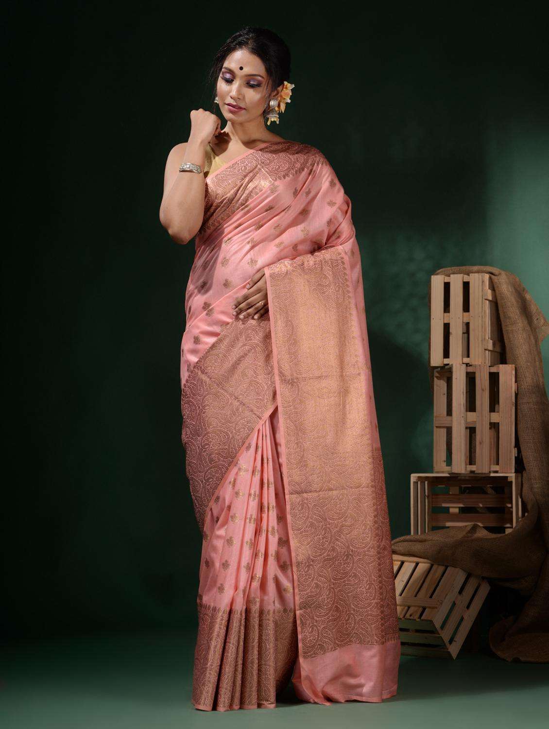 women self design banarasi saree with blouse - 22045813 - Standard Image - 1