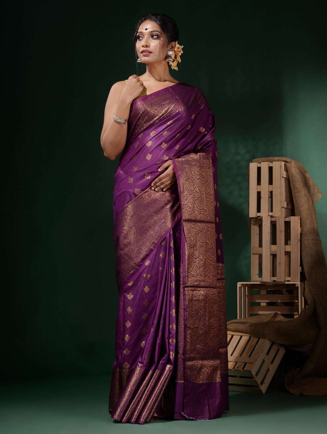 women self design banarasi saree with blouse - 22045814 - Standard Image - 1