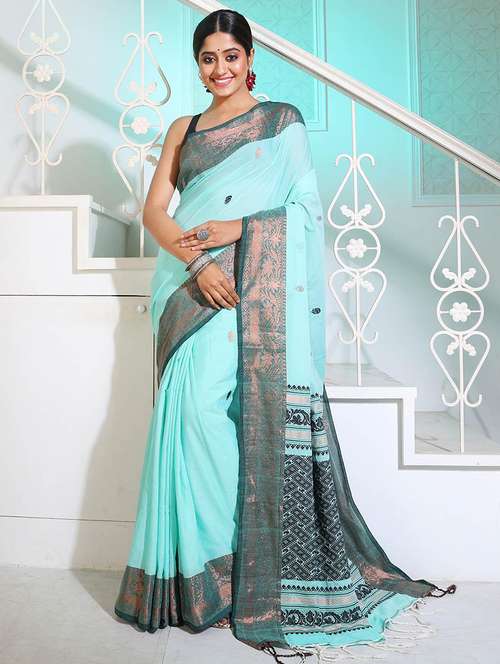 women self design handloom saree with blouse - 22045927 - Standard Image - 0