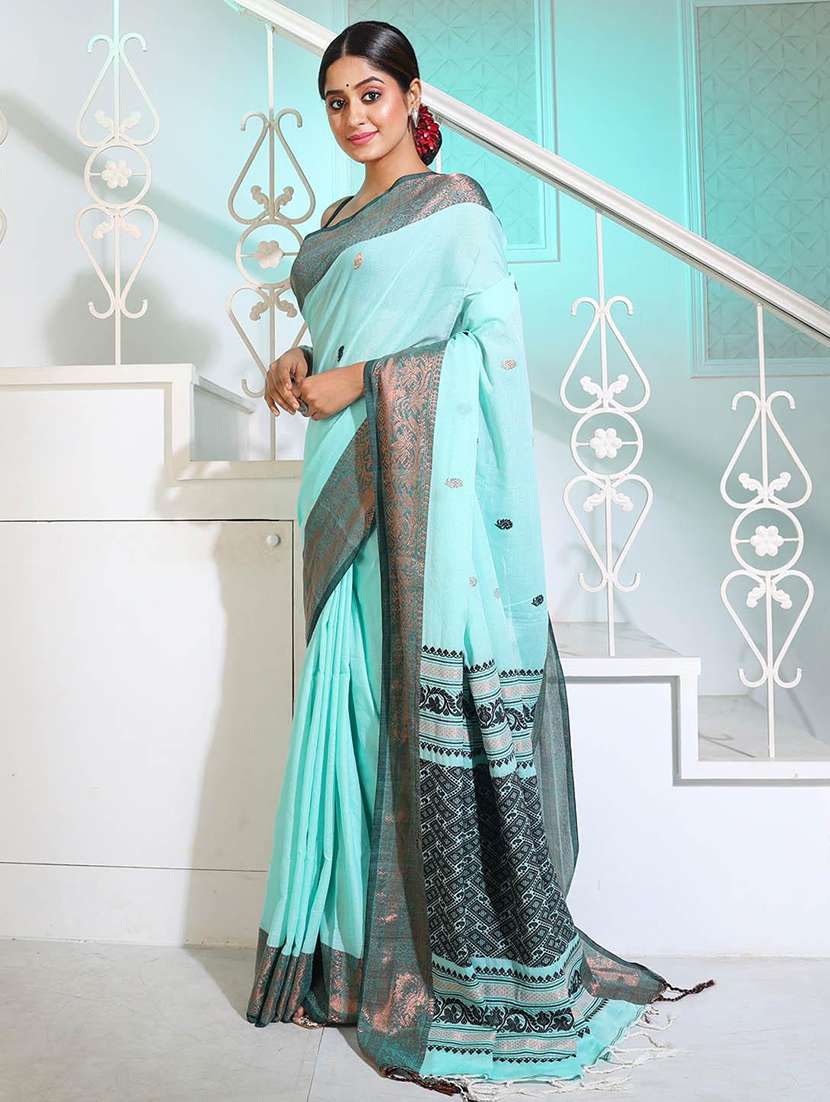 women self design handloom saree with blouse - 22045927 - Standard Image - 1