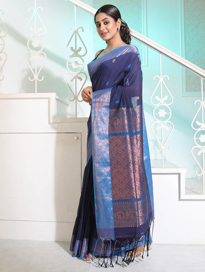 women self design handloom saree with blouse - 22045931 - Standard Image - 1