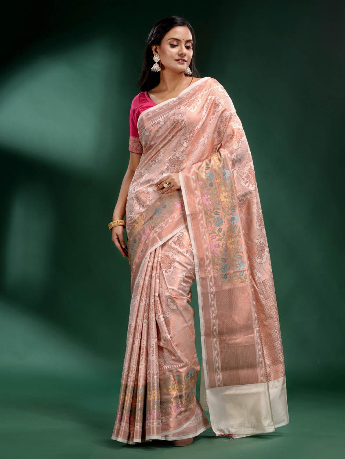 women self design kanjivaram saree with blouse - 22045951 -  Standard Image - 1