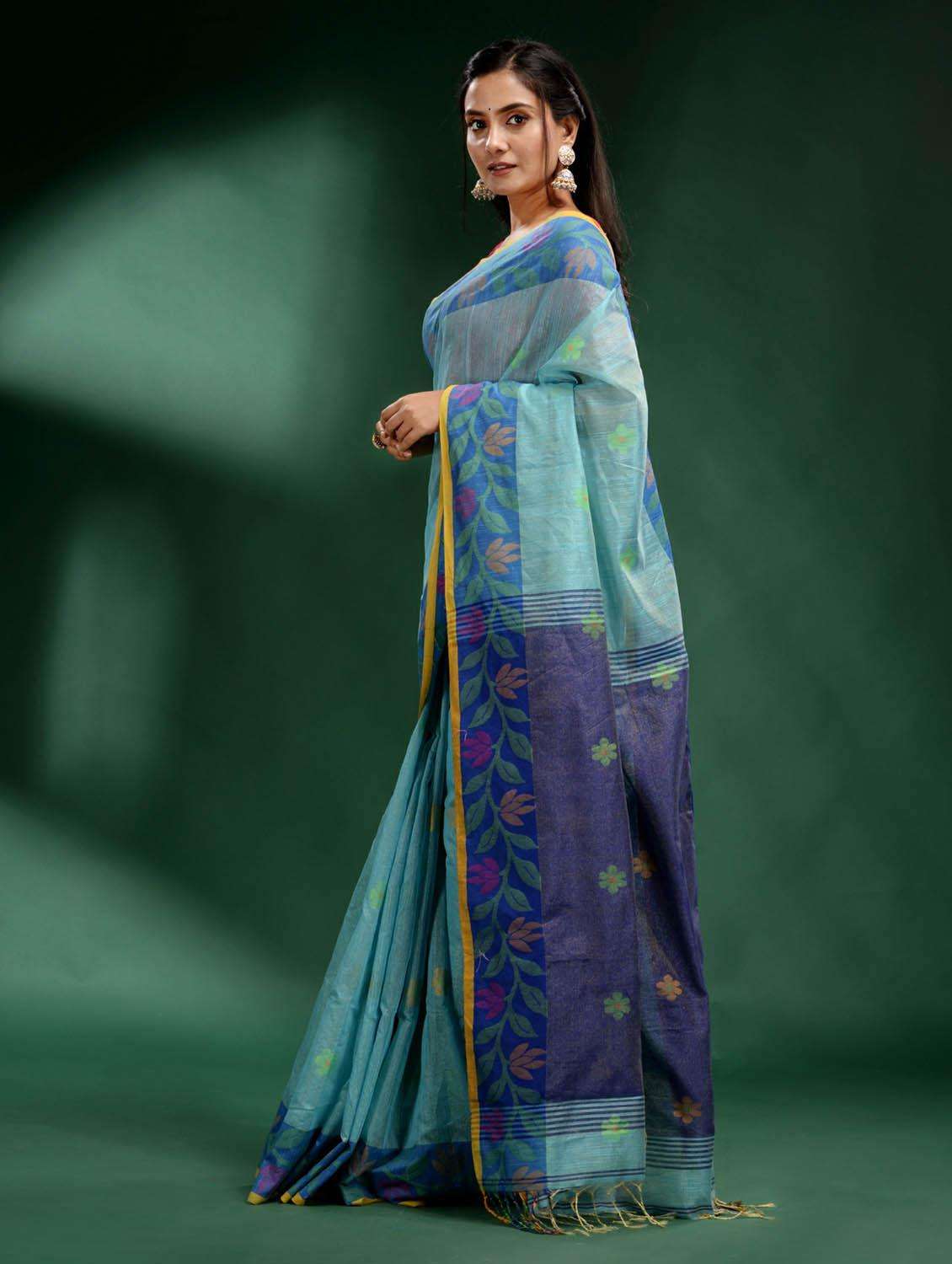women self design handloom saree with blouse - 22045958 -  Standard Image - 1