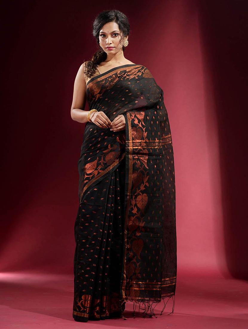 women self design jamdani saree with blouse - 22045968 - Standard Image - 1
