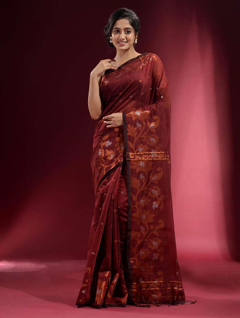 women self design southern silk saree with blouse