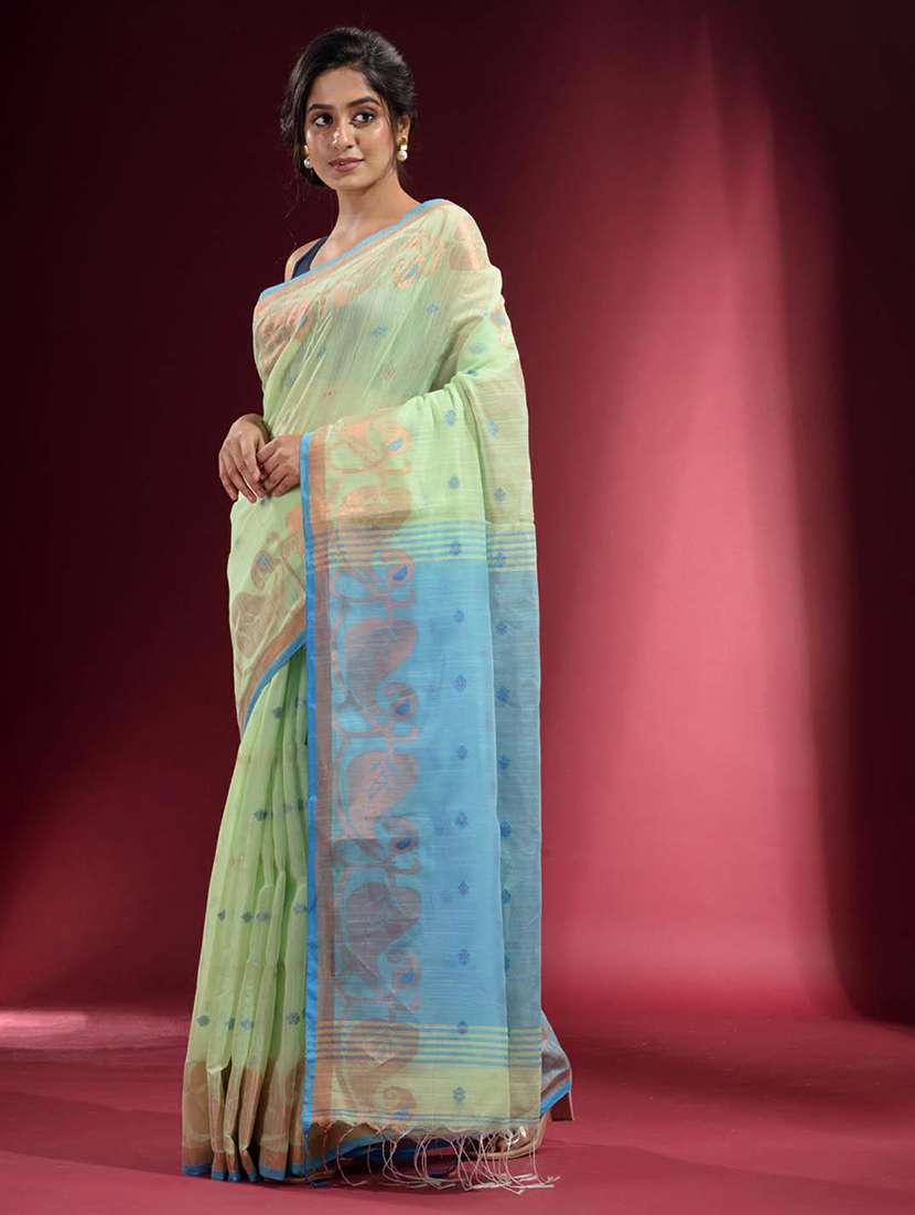 women self design handloom saree with blouse - 22045983 -  Standard Image - 1