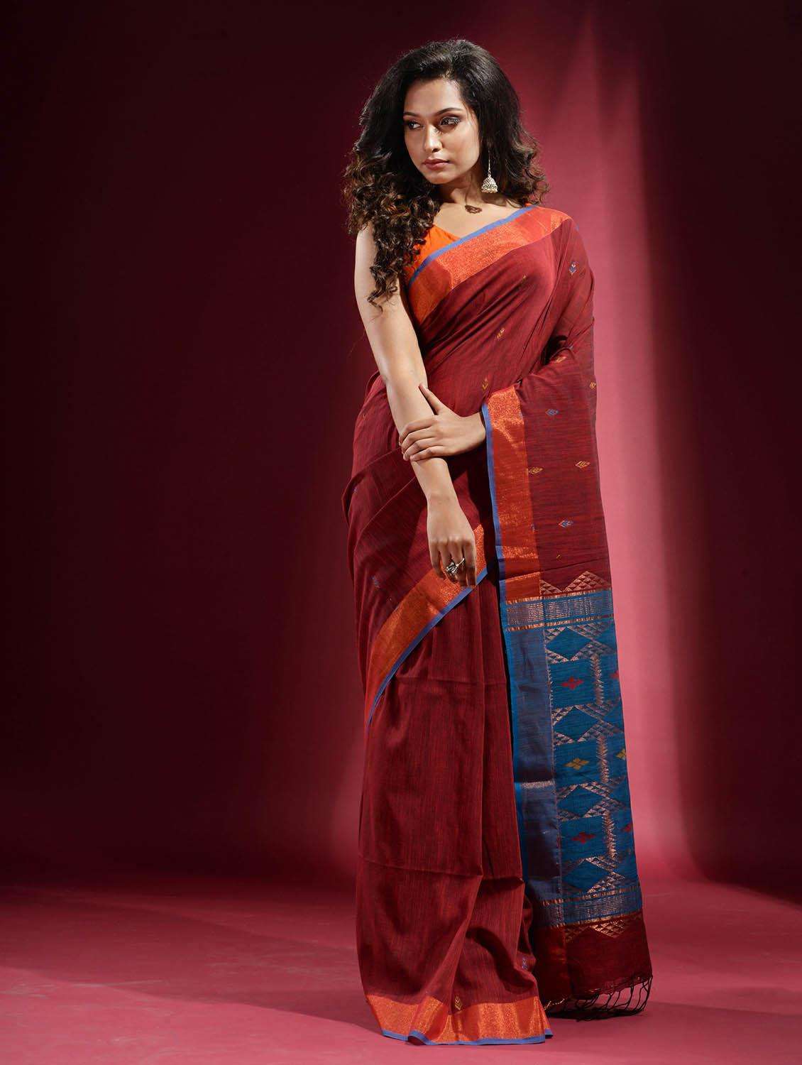 women self design bordered saree with blouse - 22045994 -  Standard Image - 1
