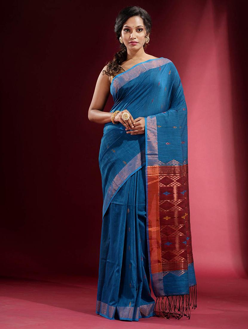 women self design bordered saree with blouse - 22045997 - Zoom Image - 0