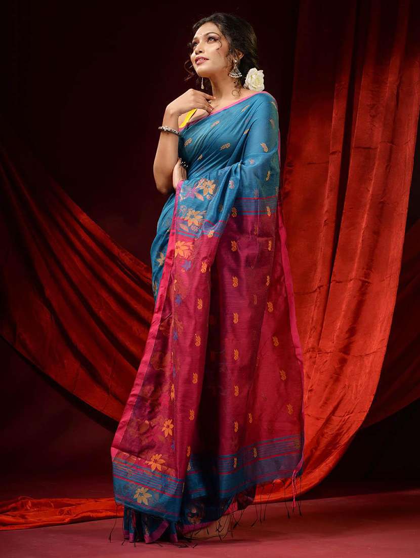 women self design bomkai saree with blouse - 22046014 -  Standard Image - 1