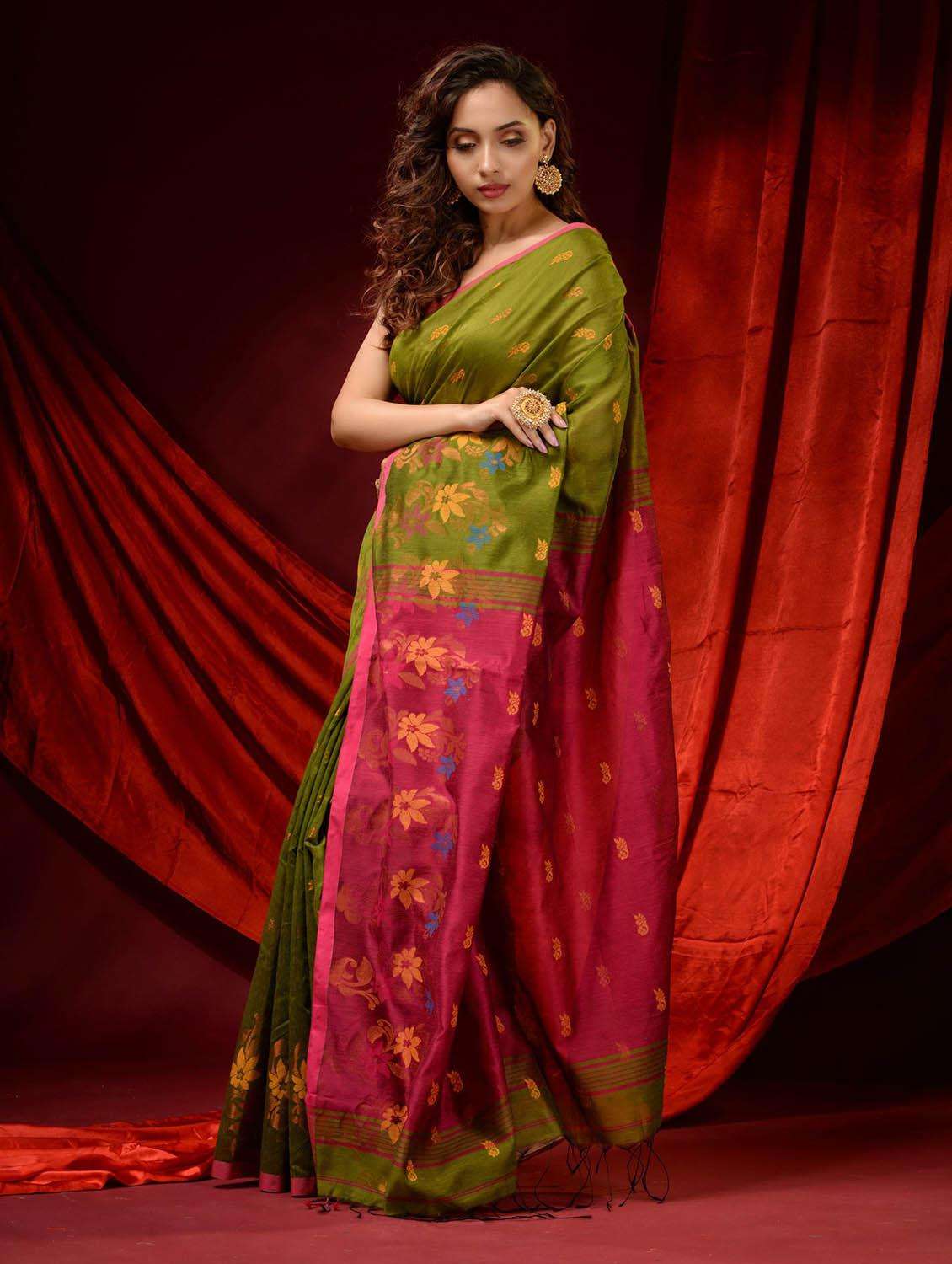 women self design bomkai saree with blouse - 22046015 -  Standard Image - 1
