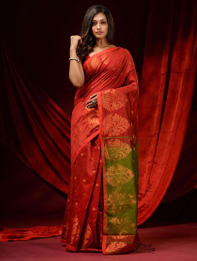 women self design bomkai saree with blouse - 22046018 -  Standard Image - 1