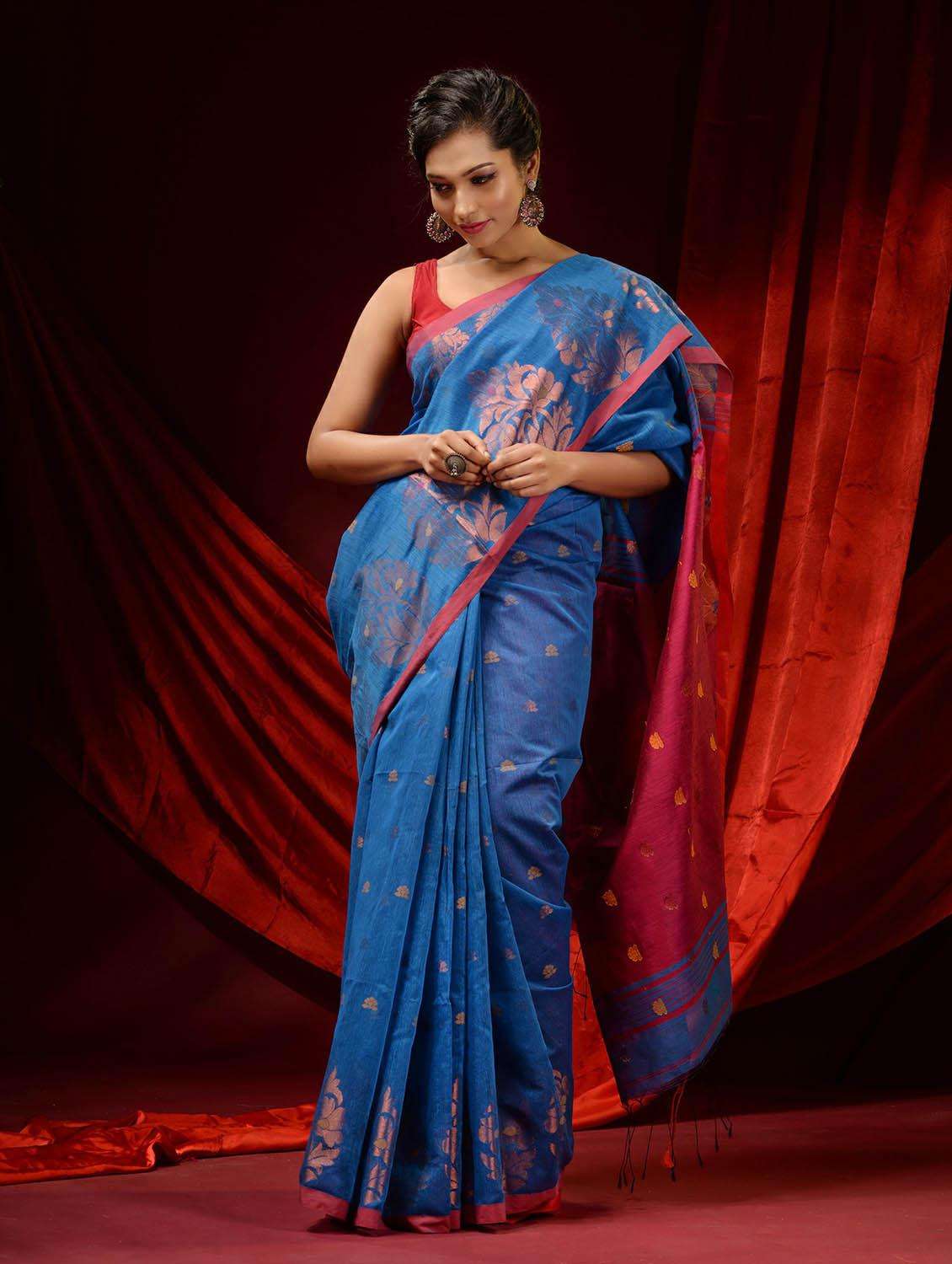 women self design bomkai saree with blouse - 22046021 -  Standard Image - 1