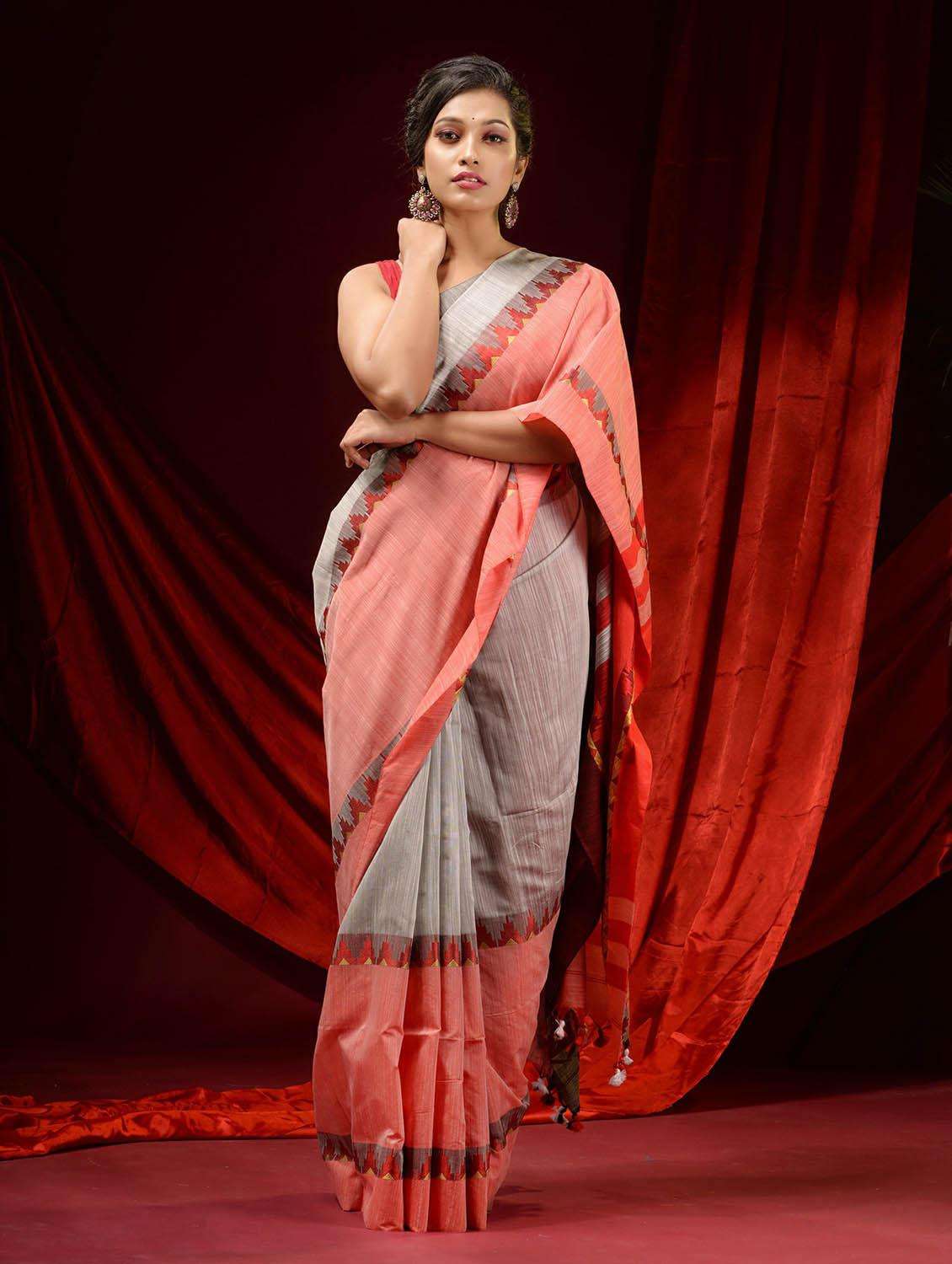 women self design handloom saree with blouse - 22046024 -  Standard Image - 1