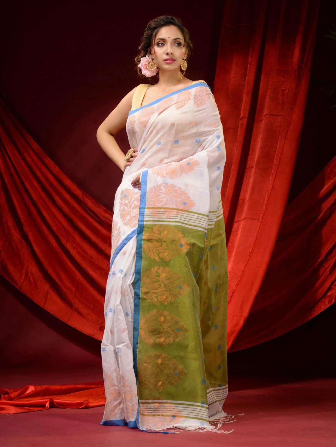 women self design handloom saree with blouse - 22046036 -  Standard Image - 1