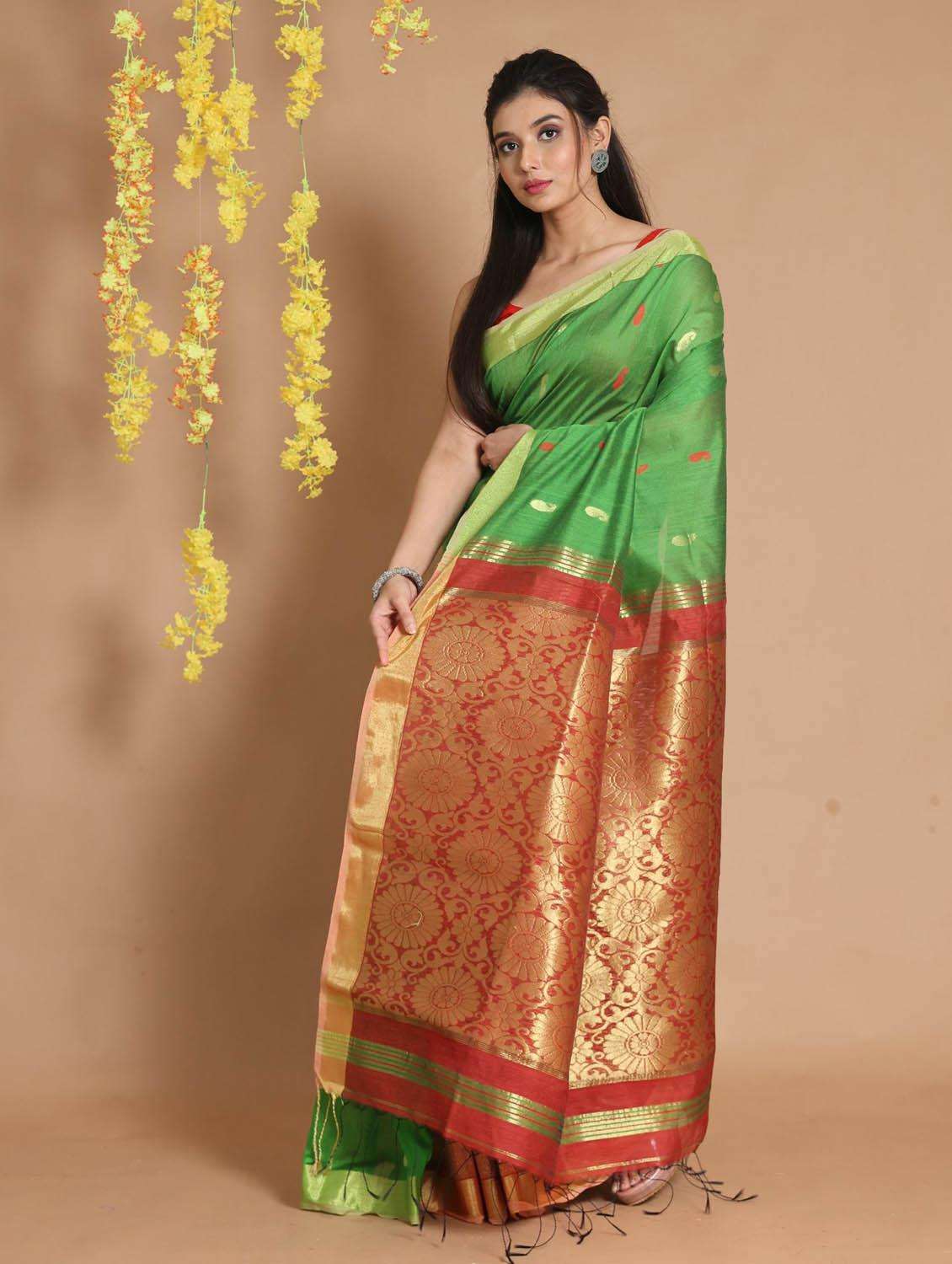 women self design bordered saree with blouse - 22046039 -  Standard Image - 1