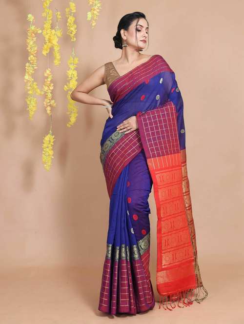 women self design bordered saree with blouse - 22046040 - Standard Image - 0