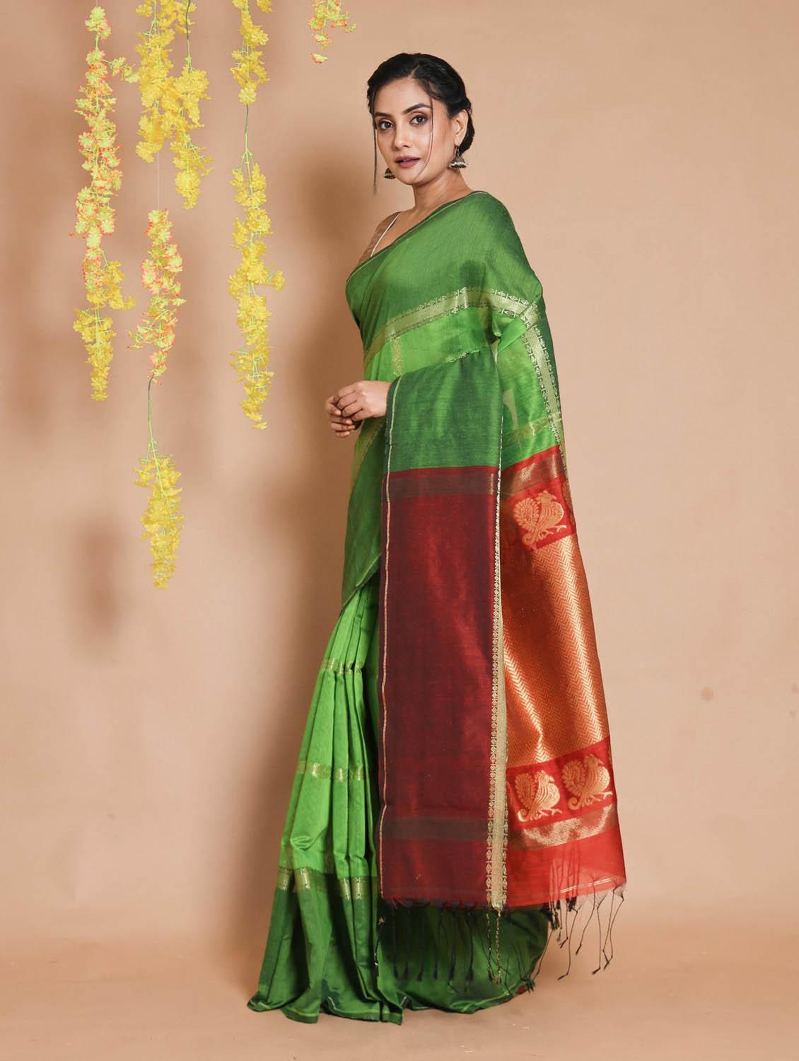 women self design bordered saree with blouse - 22046041 - Standard Image - 1