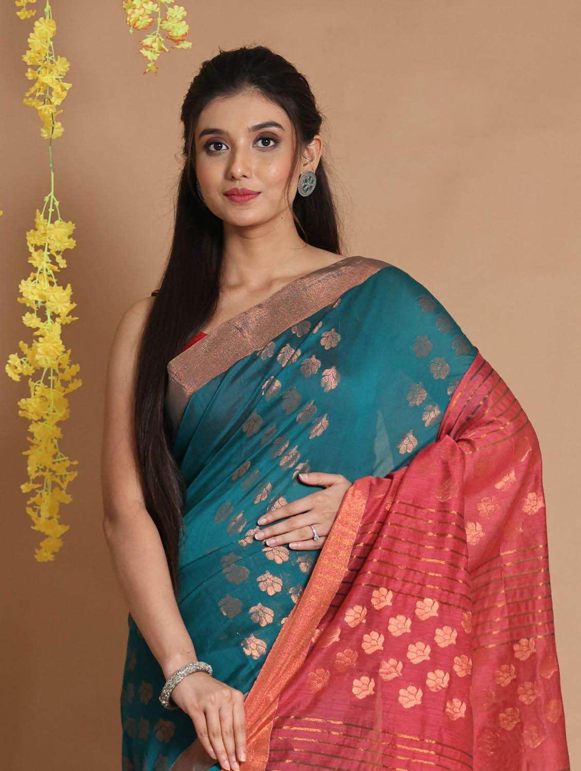 women self design bomkai saree with blouse - 22046051 -  Standard Image - 1