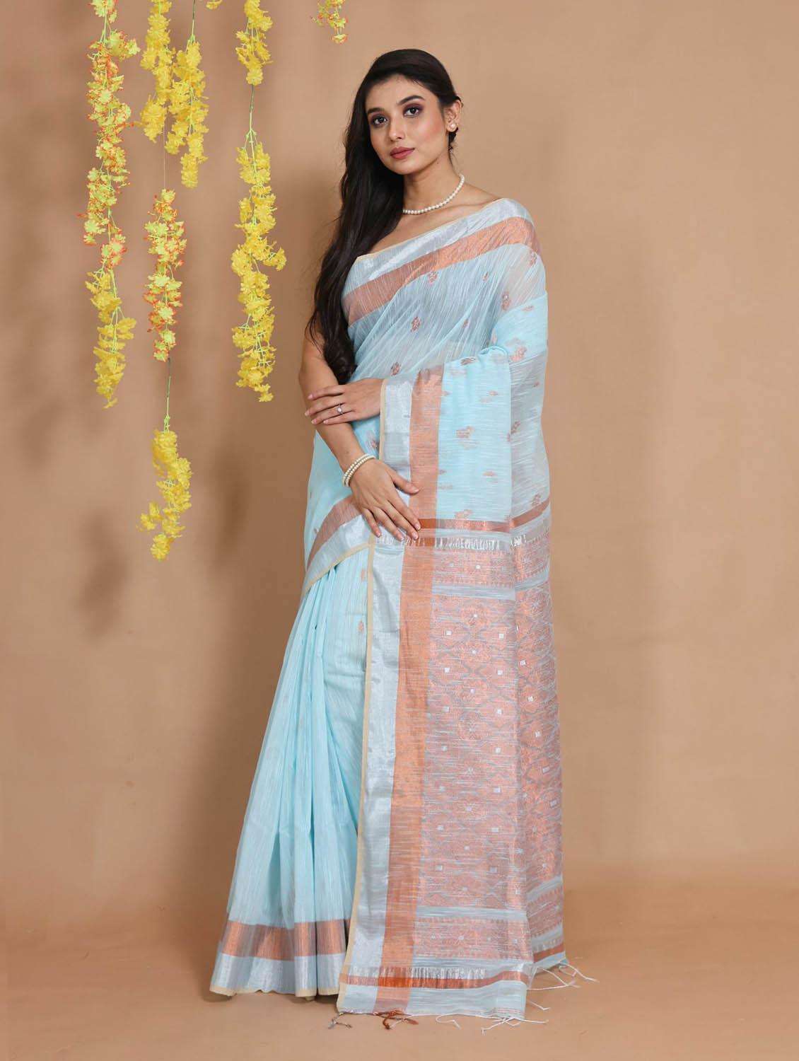 women self design bordered saree with blouse - 22046053 -  Standard Image - 1