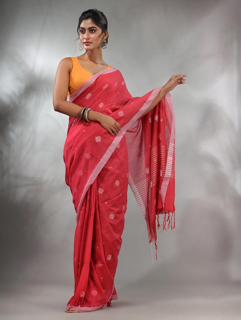 women self design handloom saree with blouse - 22046071 - Standard Image - 1